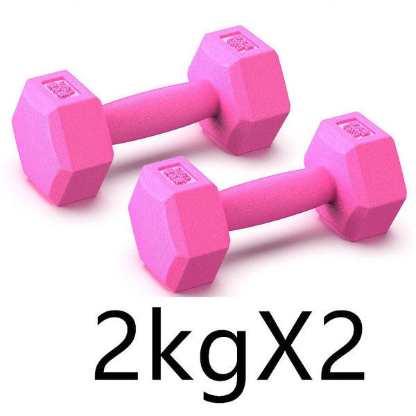 Rubberized Dumbbells Arm Muscle Training Home Fitness Strength Equipment