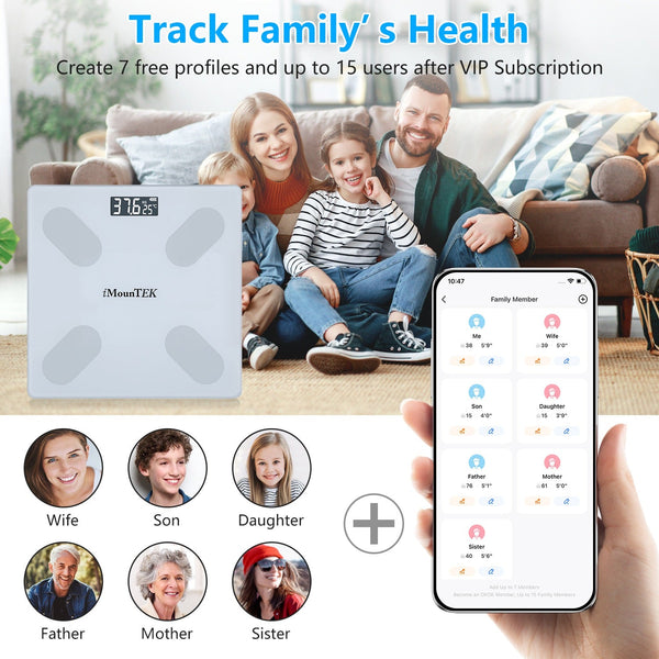 Smart Digital Body Weight Scale BMI Analysis App Sync