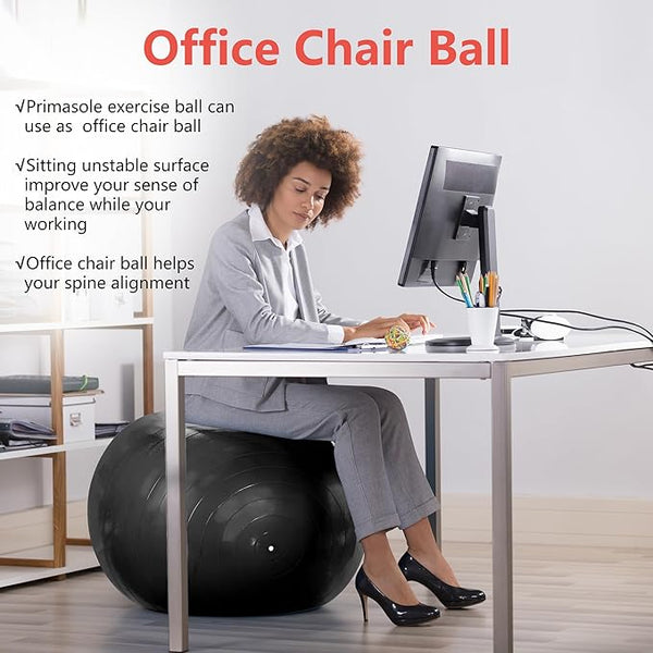 Exercise Ball Balance Stability Fitness Yoga Pilates Pregnancy Chair