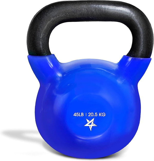Vinyl Coated Cast Iron Kettlebell Strength Training Home Gym